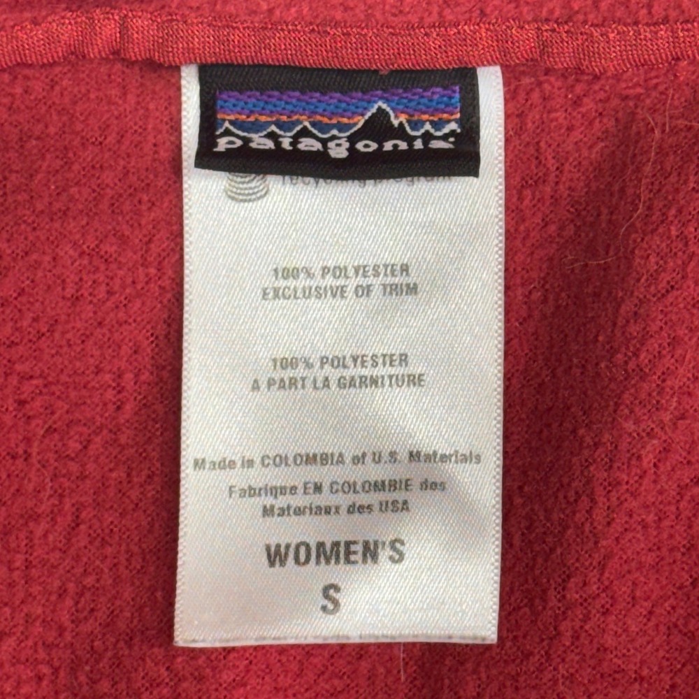 Y2K Patagonia Womens Synchilla Quarter Zip Fleece Pullover Red Small - Picture 4 of 8